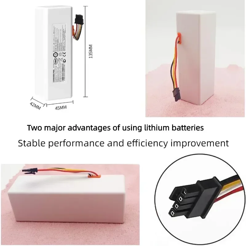 Robot vacuum cleaner, mijia1C STYTJ01ZHM, 1C battery for robot vacuum cleaner, 14.4V battery, 2600mAh ~ 12800mAh 4s1p