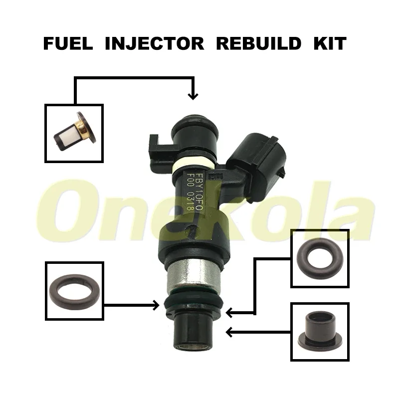 Fuel Injector Service Repair Kit Filters Orings Seals Grommets for 16600-95F0A Nissan Almera Classic 1.6 16V N17 FBY10F0