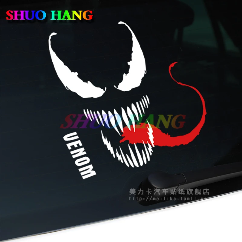 High-quality Creative Venom Auto Car Stickers American Rear Glass Reflective Car Decal Alliance Body Decal Vinyl Racing Car