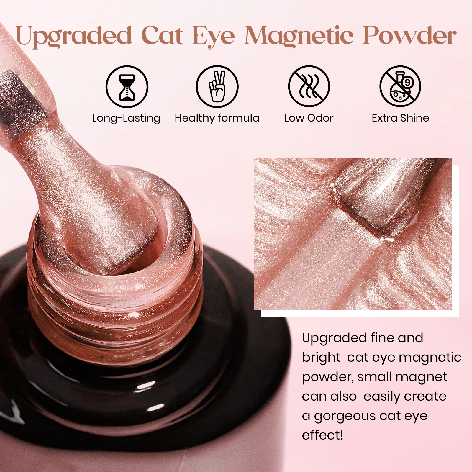 MIZHSE 4PCS Cat Eye Gel Polish Set Magnetic Powder Gel Nail Art Multiple Cat Eye Effect Semi Permanent Varnish For Nail Salon