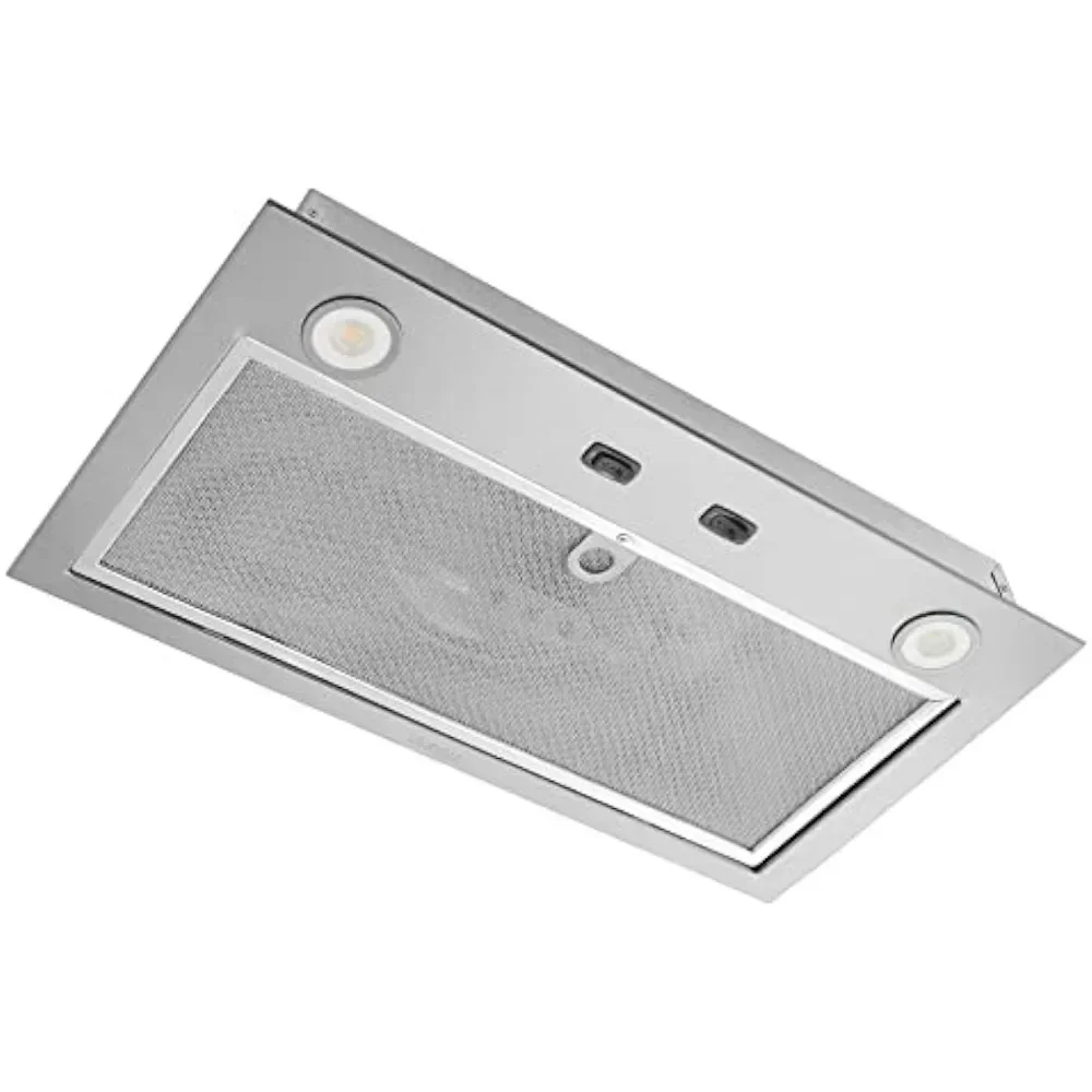 Custom Power Pack Range Hood Insert with 2-Speed Exhaust Fan and Light, 300 Max Blower CFM, Stainless