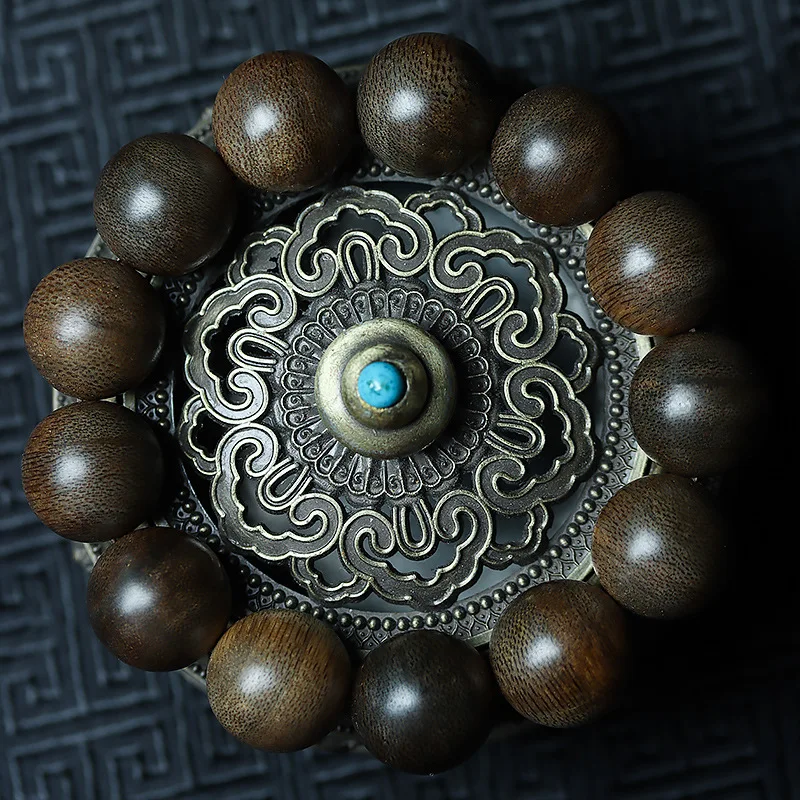 Submerged Water Vietnam Nha Zhuang Yingge Lvqi Nan Agarwood Bracelet Beads Bracelet 108 Pieces Beads Couple Style