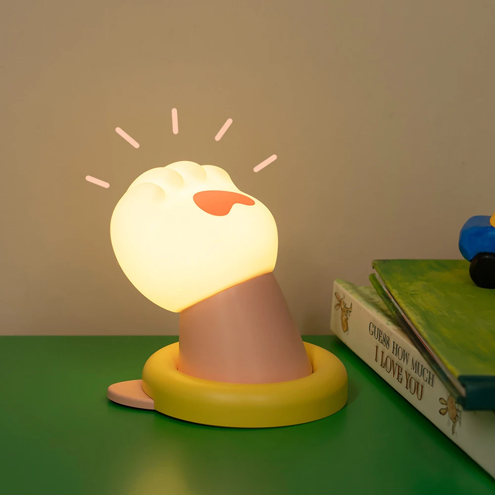 Novelty Silicone Hand Clapping Night Light 3 Level Brightness Fun Sleeping Table Lamp Touch Sensor Nursery Beside Lamp