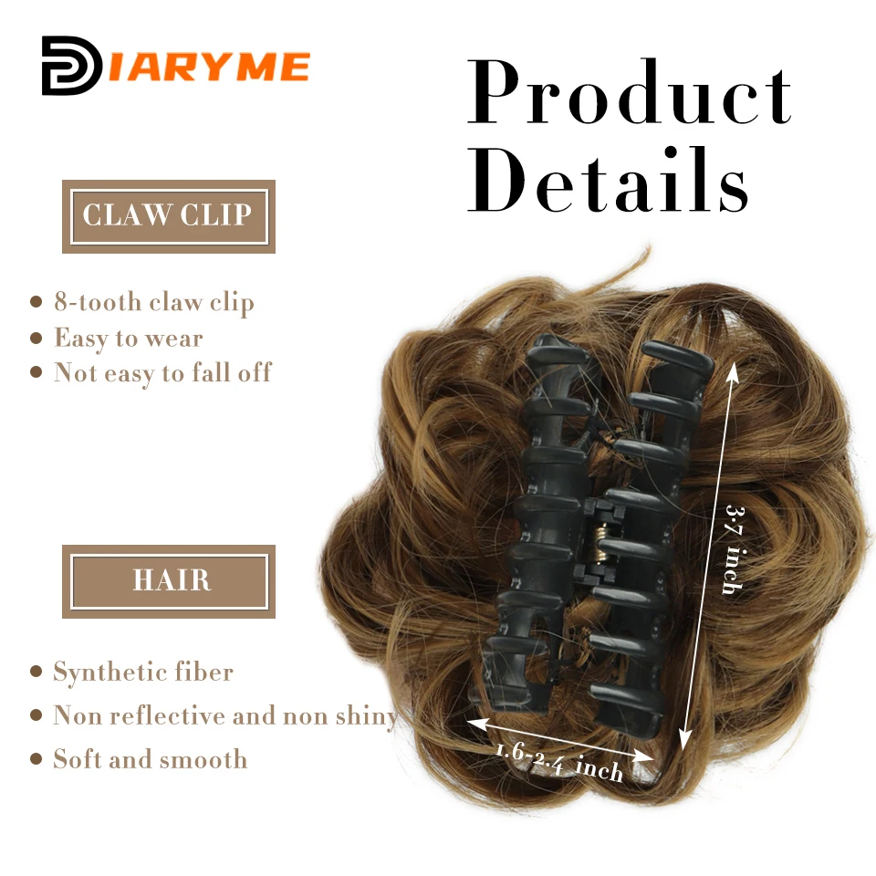 Synthetic Claw Chignon Hair Extension Wedding Updo Hair Bun Curly Messy  Scrunchy Fake Hair Chignon Natural Hairpiece Buns