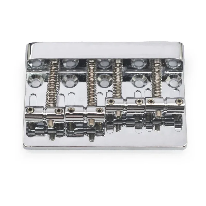 Four-string 4-string Electric Bass Bridge Zinc Alloy Bass Bridge 79.5*53MM Guitar Accessories Tailpiece Black Chrome