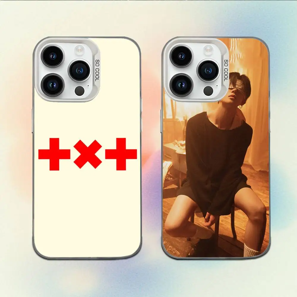 

TOGETHER T-TXT Phone Case For iPhone 16,15,14,13,12,11,Mini,Pro,E,MAX White Candy Matte Shockproof Cover
