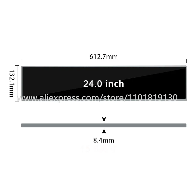 24 Inch Stretched Bar LCD Display BOE DV240FBM-NB0 1920*360 Long Strip LCD Screen Adverstisting Supermarket Shelf Screen IPS