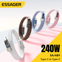 Essager 240W USB C Cable for iPhone 17 16 15 Plus Pro Max Macbook iPad Supercharge Fast Charger Type C Cable for xiaomi Samsung