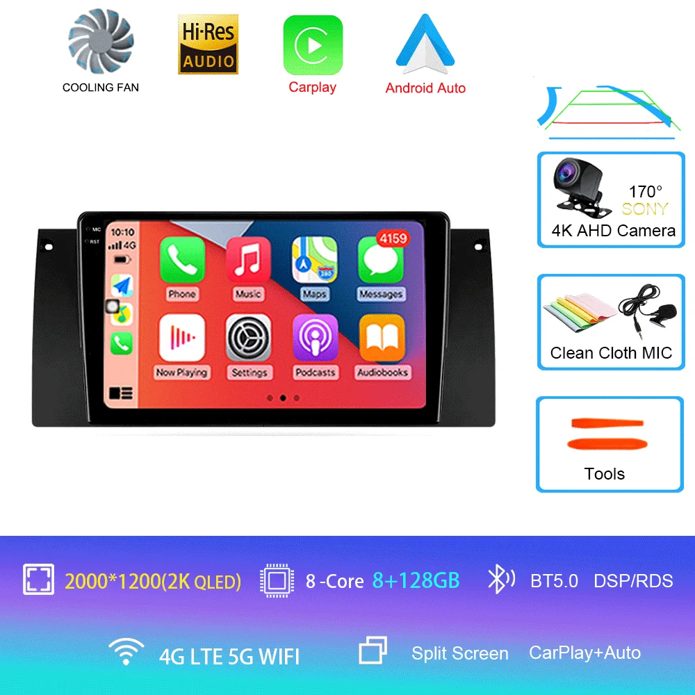 Android Autoradio 15 Voor BMW X5 E39 E53 1999-2006 Multimedia Video Player Stereo Navigatie GPS Geen 2din 2 din dvd