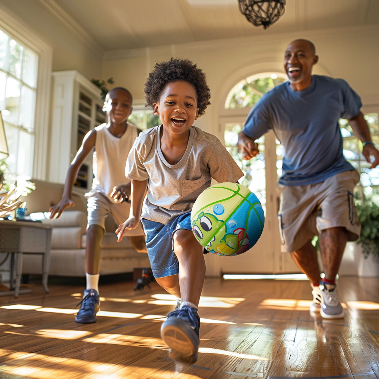 Kuangmi Crocodile Basketball Size 5 (27.5 นิ้ว) สําหรับเด็กชายและเด็กหญิงวัยรุ่น เกมบาสเก็ตบอลในร่ม/กลางแจ้ง KMBB525