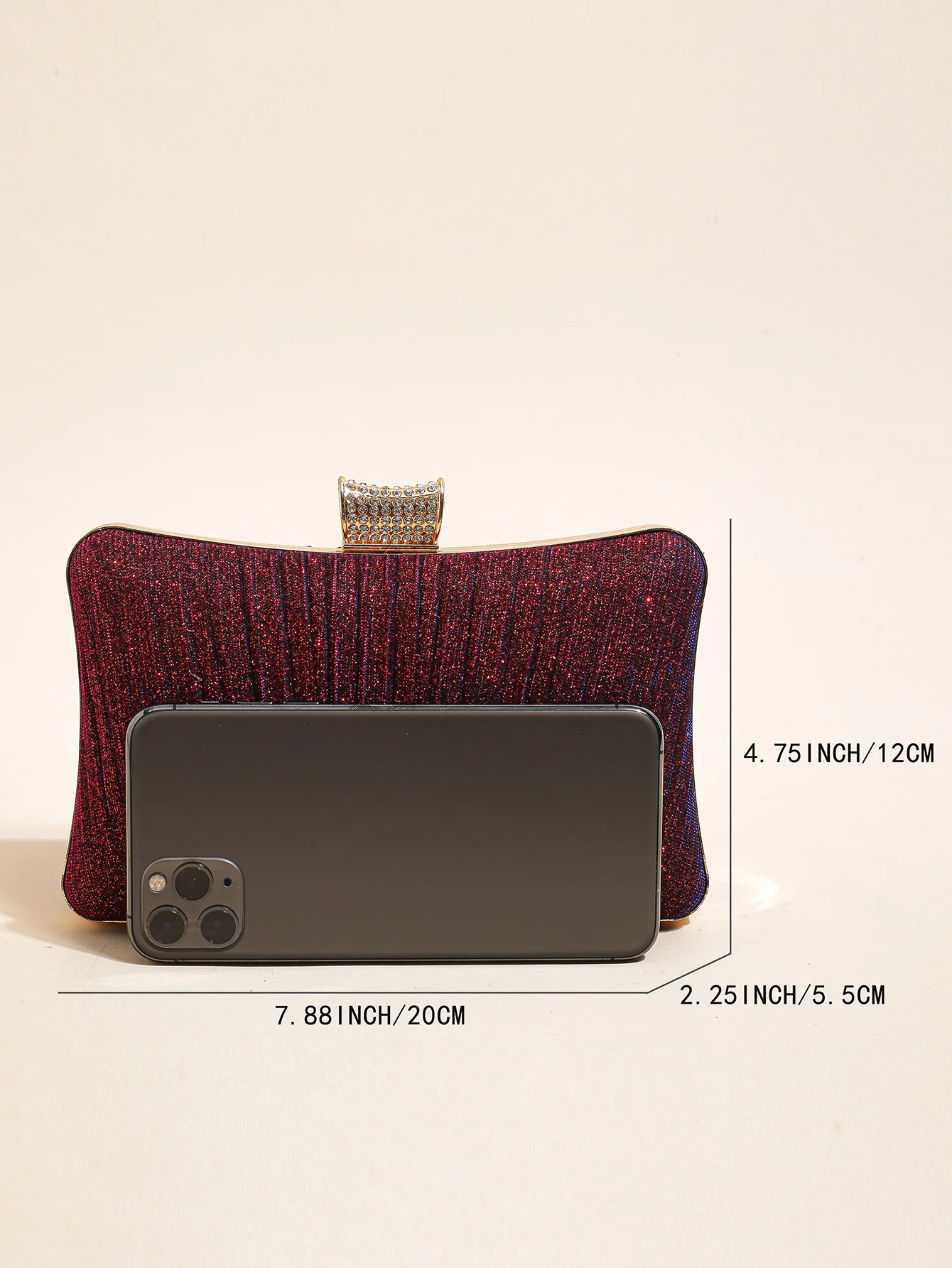 Sparkling Clutch Purses Bride and Bridesmaid Handbag Elegant Detachable  Chain Evening Bag for Women Club Party