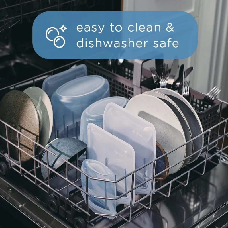 Platinum Silicone Food Grade Reusable Storage Bag, Rose Quartz (1/2 Gallon) | Reduce Single-Use Plastic | Cook, Store, Sous Vide