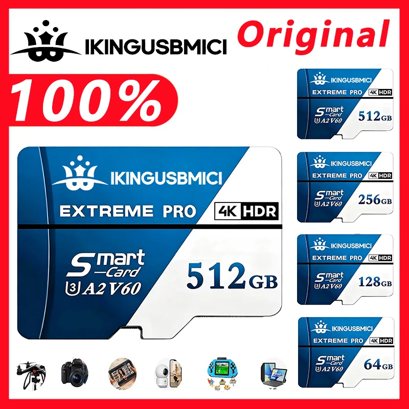 Memory Card TF Cards Micro TF SD Card SD Cards 32GB 512GB 64GB 256GB 128GB Proof Fast Read Write for Phone Driving Recorder