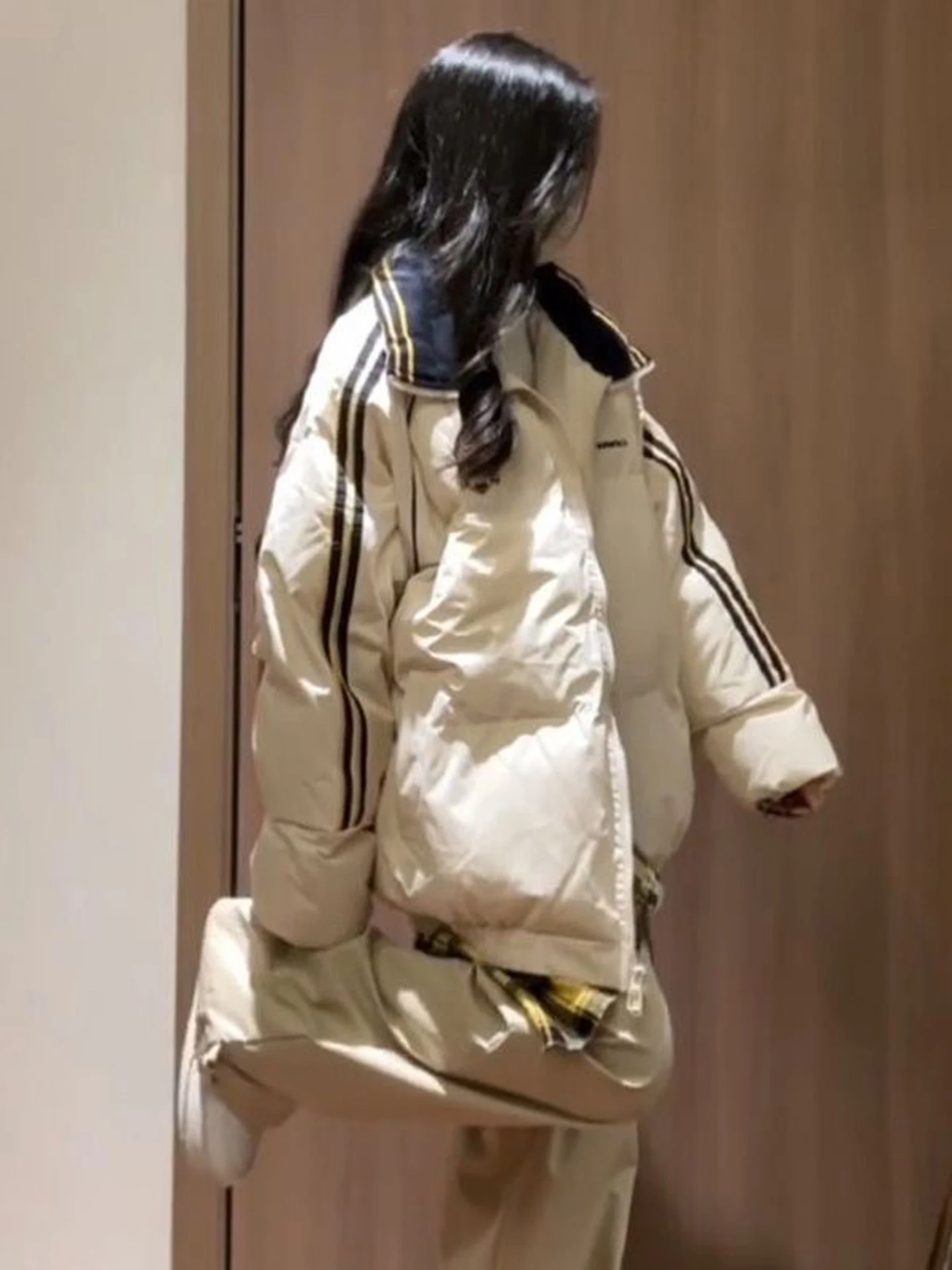 Blanco Thiened down Jaet mujer Sle invierno 2025 nuevo tamaño pequeño estudiante moda Thi prendas de vestir exteriores de invierno para mujeres