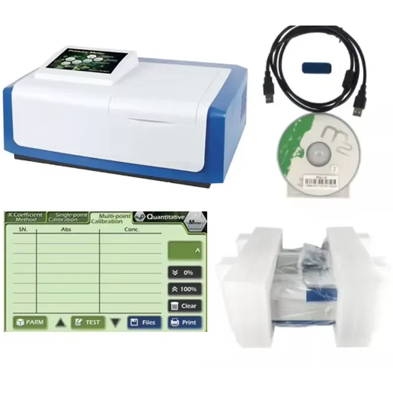 BonninTech High Precision L7/L9 Double Beam UV-VIS Spectrophotometer Portable Lab Use 190-1100nm Wavelength Range ISO/CE