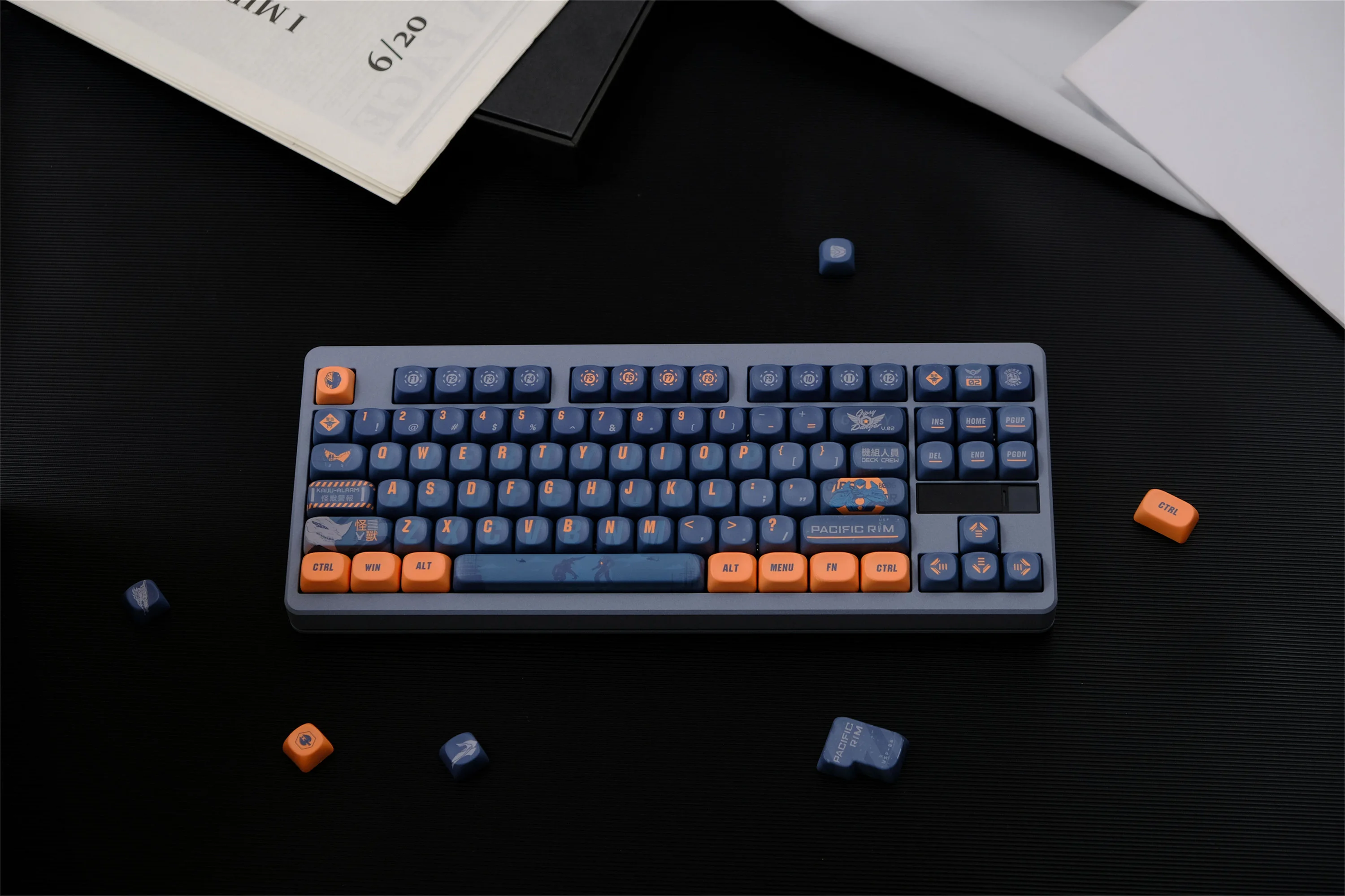Pacific KAIJU Keycaps 151 Keys PBT Material MOA XOA Profile DYE-SUB Customized cute Keycaps For MX Switch Mechanical Keyboard
