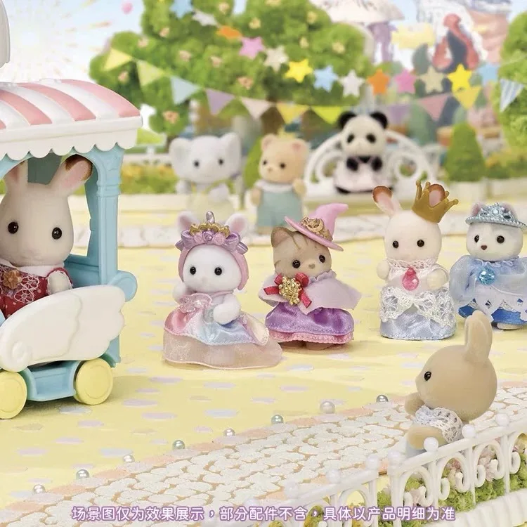 Sylvanian Families อะนิเมะสาวตัวเลขชุดเด็กรูปเฟอร์นิเจอร์ Royal Princess ชุด Pvc รูปปั้นตุ๊กตาคอลเลกชันเครื่องประดับ