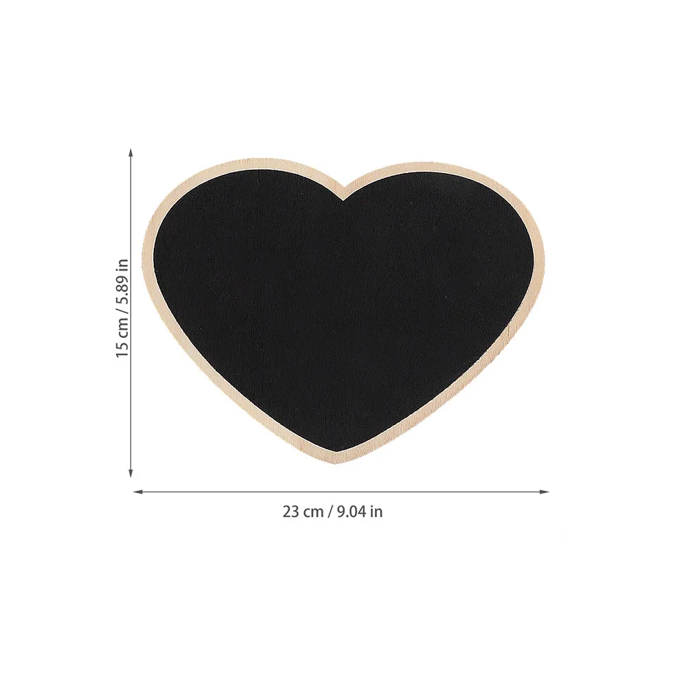 2Pcs Mini Chalkboard Sign Board Heart Shaped Small Standing Blackboard for Desk Messages Drawing and Display Small Chalkboard