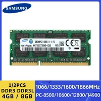 Samsung 4GB 8GB DDR3L DDR3 1066Mhz 1333Mhz 1600Mhz 1866Mhz SODIMM PC3-10600 PC3-12800 PC3-14900 Notebook RAM Ddr3l