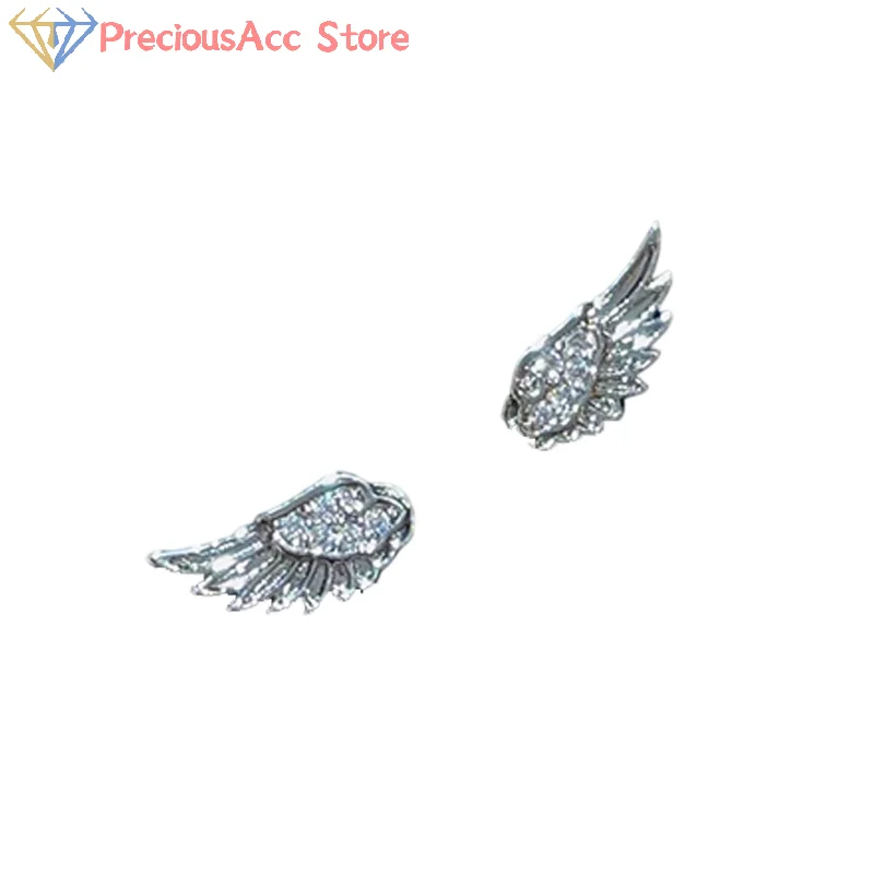 النساء الشرير أجنحة الملاك ترصيع مجوهرات عيد ميلاد هدية الأزواج خمر الإبداعية وأقراط #6