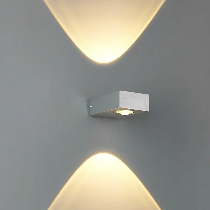 up and down side lighting 6w led wall lamp modern compact size two ways lighting waterproof outdoor led wall lights sconce