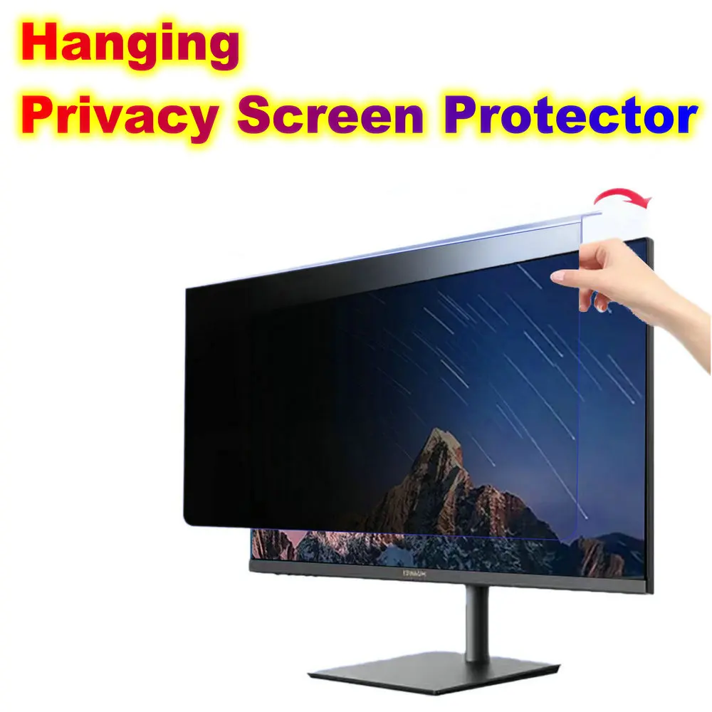 Hanging Install PC Privacy Filter Screen Protector Monitor Screen Computer Blue Light Blocking Anti-peering Film Anti-UV Kit