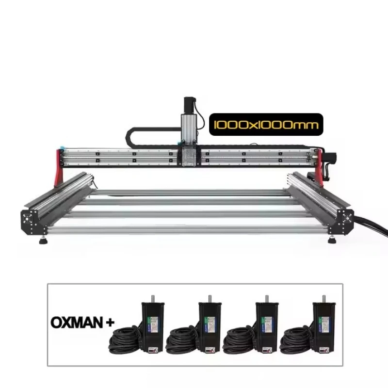 10%OFF BulkMan3D 1000x1000mm OXMAN Frame /Mechanical Kit +Simple Workbench With Motors 1610 Ball Screw for CNC Router CNC