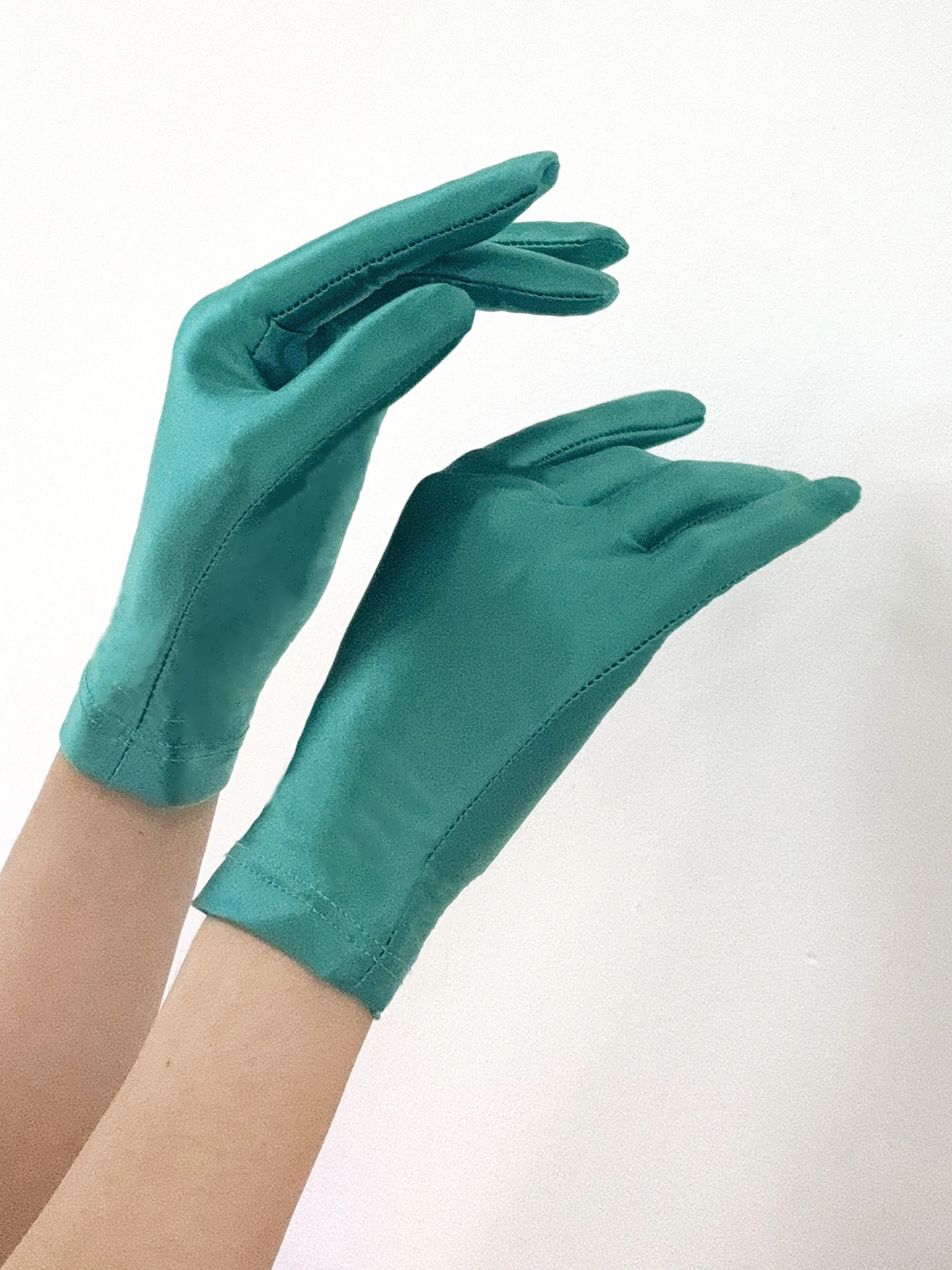 Gants élastiques brillants sans doigts pour femmes, gants courts Sexy et brillants pour jeux de rôle Cosplay, pour robe, présentoir de bijoux