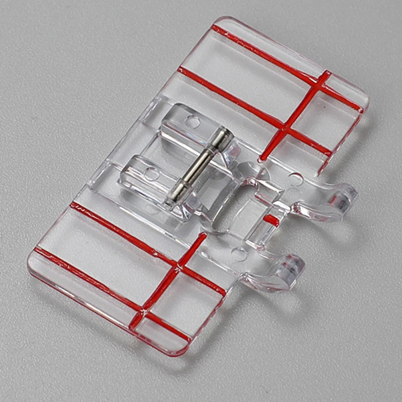 1pcs Plastic Clear Parallel Stitch Tool Foot Presser Border Guide Foot Domestic Sewing Machine Accessories