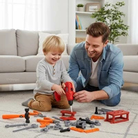 38/42 PCS Pretend Tools Kit Kids Play Repair Tool Set Plastic Construction Toys with Screwdrivers for Toddler Boys Girls Child 2