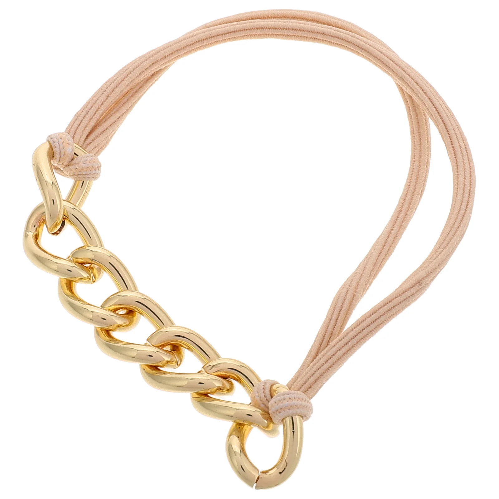 

Metal Chain Elastic Hair Ties Golden Ponytail Holders Curly Hair Rings Wristb s Bracelets Scrunchies Accessories Durable