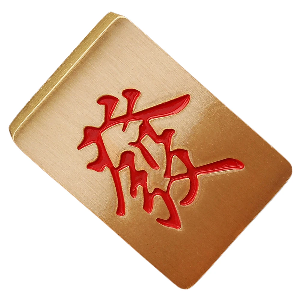

Brass Mahjong Ornaments Home Decor Small Statue Figurines Golden Desk Office Living Room Accessories Vintage Metal Craftmanship