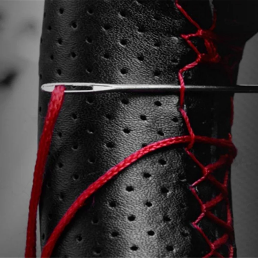 

Braid On leather Steering Wheel Cover for Mitsubishi asx lancer 10 outlander 3 l200 pajero sport galan