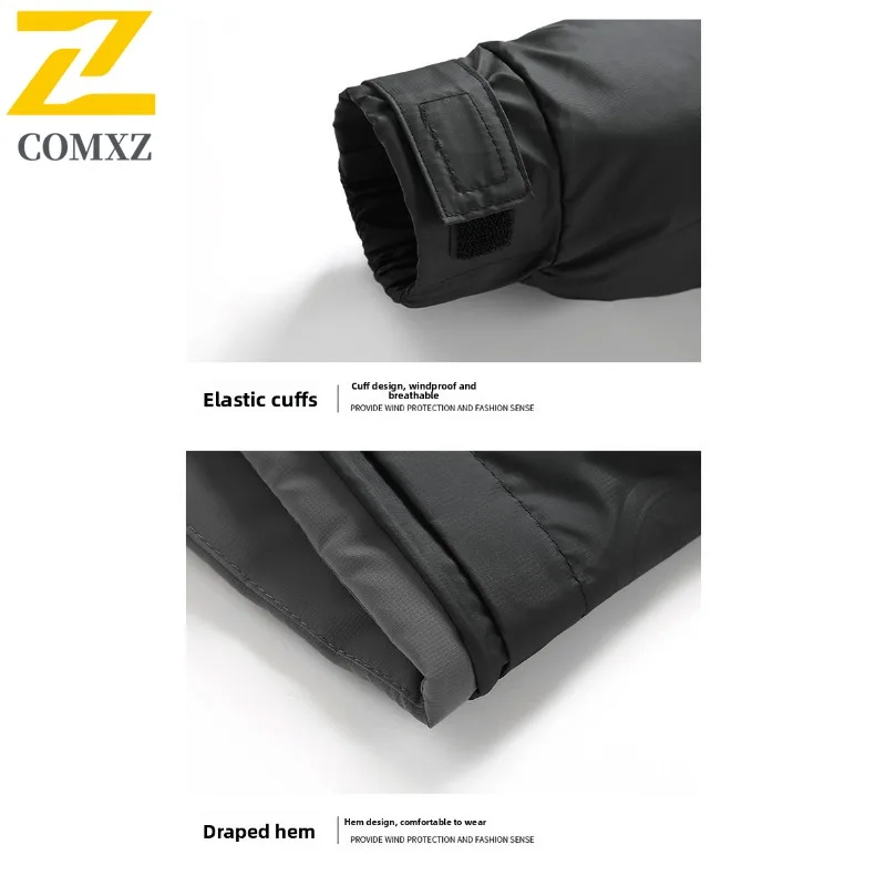 COMXZ Bread Jacket Trendy Korean Solid Color Lightweight Travel Padded Jacket Skiing High-Quality Winter Padding Men's Clothing