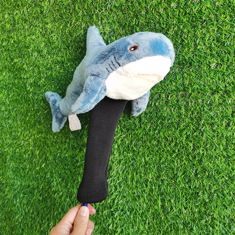 Shark Golf Driver Headcover Top Plush FW Fairway Wood Hybrid Head Cover Drop Shipping
