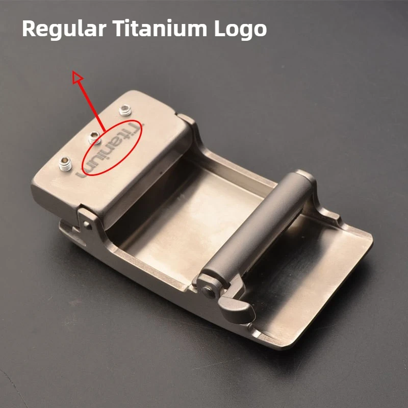 3.5cm Pure Titanium Toothless Waist Band Auto Buckle Anti-Allergy Rust-Proof Men Business Suit Casual Pants Belt Buckle Head