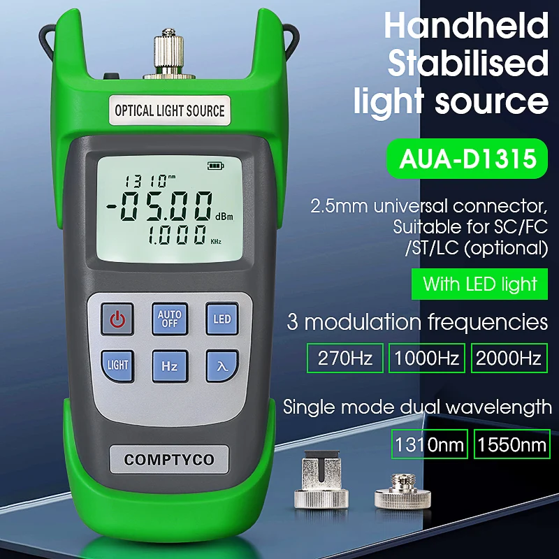 

Fiber Stabilized Light Source AUA-D1315 Laser Light Source Optical Power Meter Transmitting Light Source Single Mode 1310/1550nm