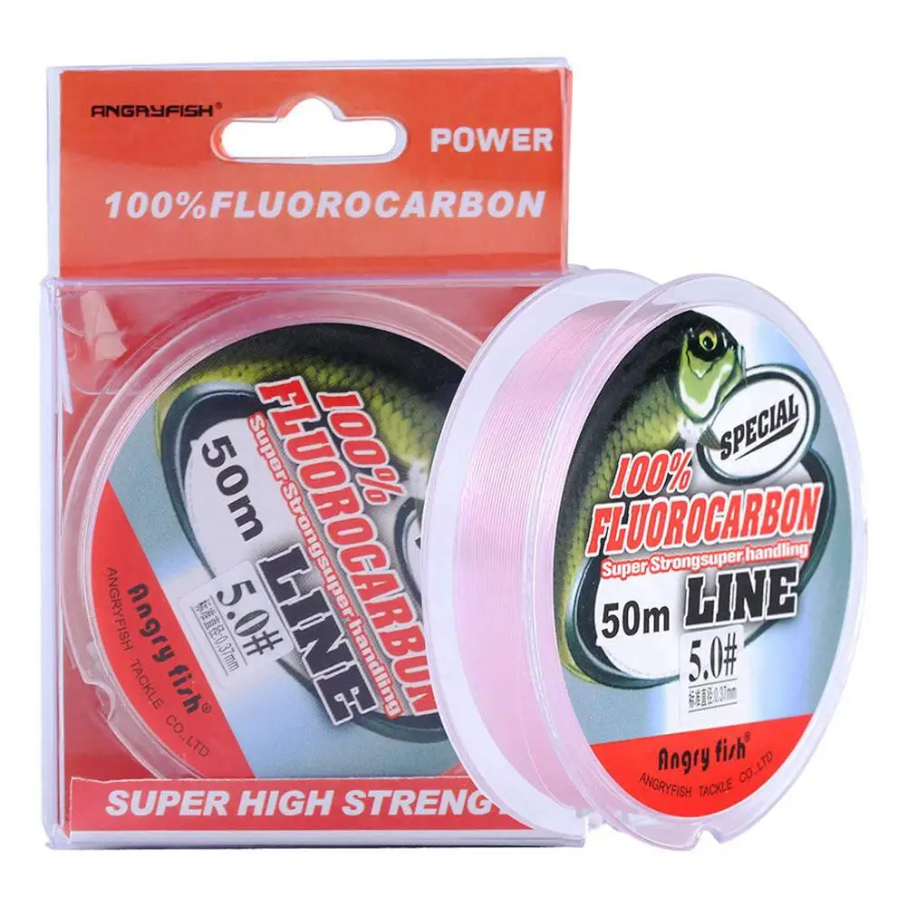 

50m 2-30LB Fluorocarbon Fishing Line Invisible Abrasion-resistant Underwater Fast Sinking Ultralow Stretch Fishing Wire