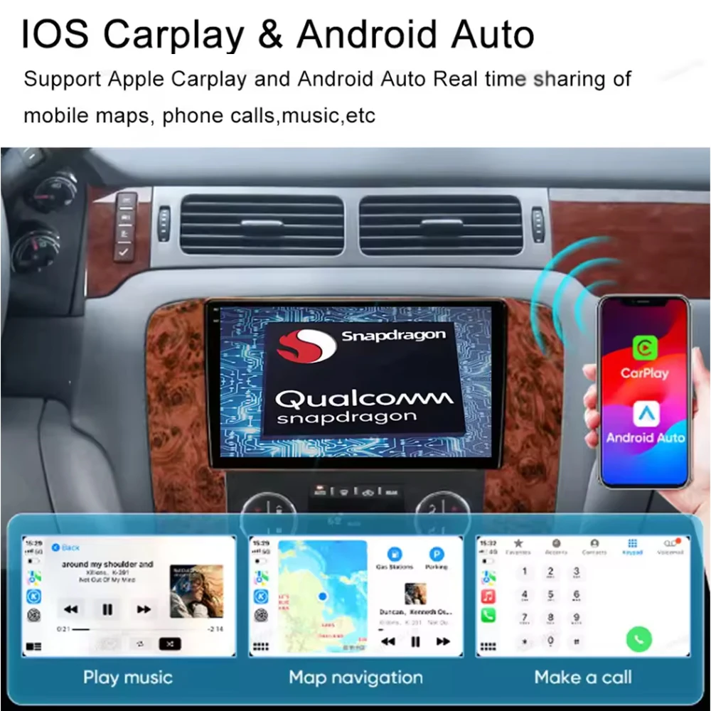 For Benz M-class W164 Gl-class X164 Ml CarPlay Auto Android 16 GPS Car Radio Stereo Navigation Multimedia Player Wireless Audio
