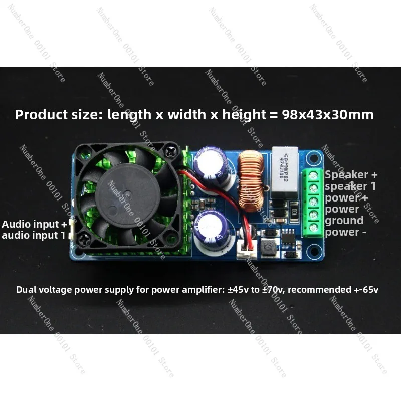 500W IRS2092S Class D Mono Amplifier Board, HiFi Digital Audio Module with Speaker Protection, LM3886 Alternative view 4