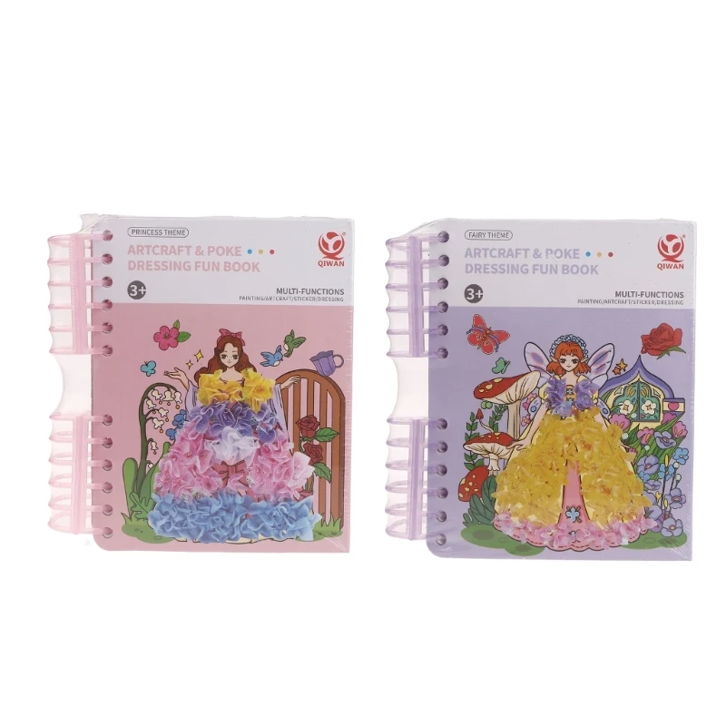 Art Craft Kits 3D Fabric Painting Book for Kindergarten DIY Project Kits Craft Material Easy Painting Little Girls Favor