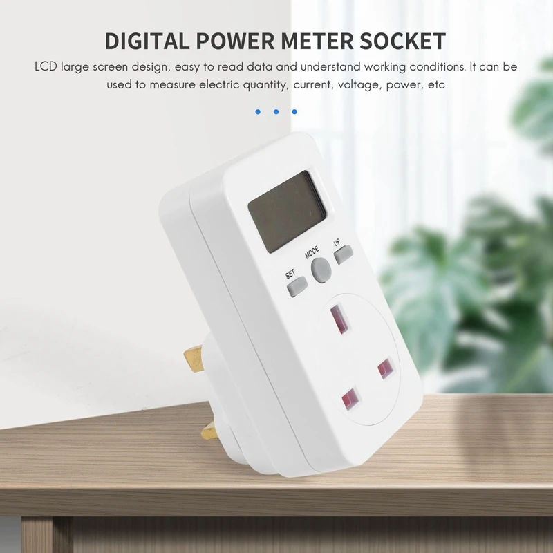 Hot Digital Power Meter Plug-In Socket Electric Wattmeter Energy Monitor