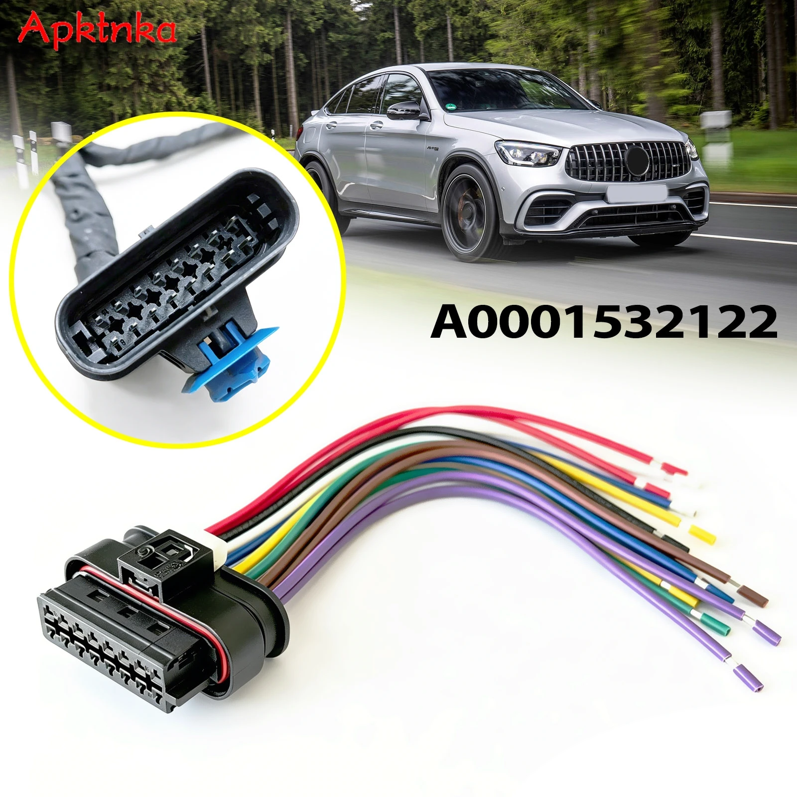 For Mercedes Benz C E Class GLA GLC GLE X156 W176 W246 W204 W212 W213 X253 W166 Parking Sensor Connector Plug Wiring A0001532122