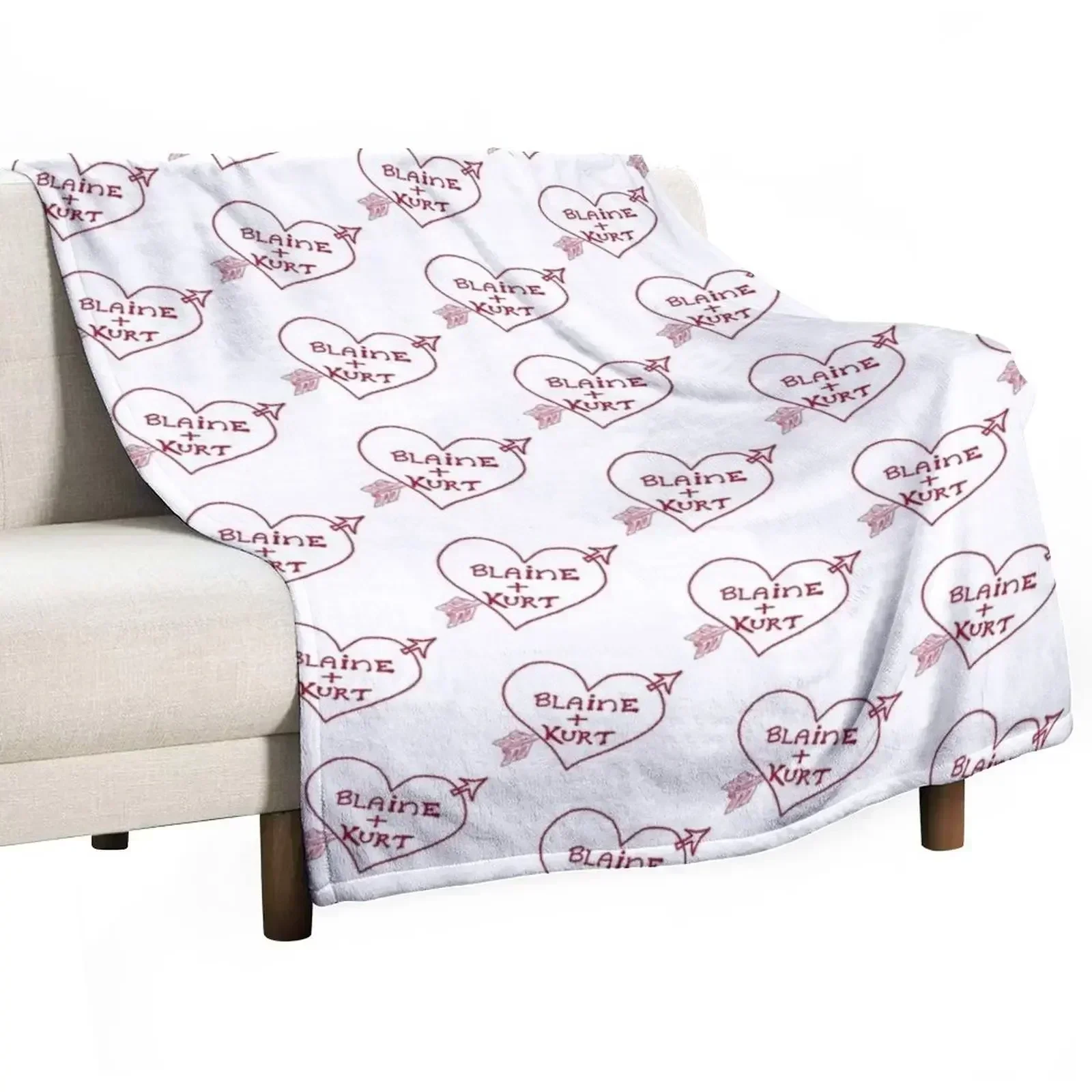 

Klaine Arrow Heart Sketch Throw Blanket Nap Large Blankets