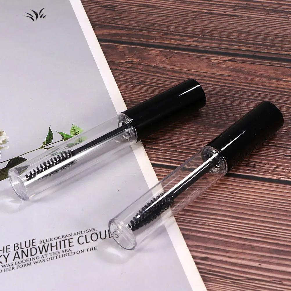 

16pcs 10Ml Empty Mascara Tube Clear Refillable Portable Plastic Bottle For Castor Oil Diy Eyelash Cream Container Travel Size