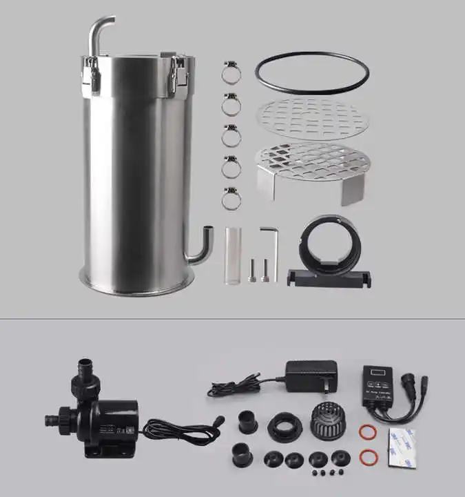 skynuo Factory Supply Stainless Steel 304 Double Outlet Aquarium Canister Filter Ultra-quiet External Canister Filter Aquariums