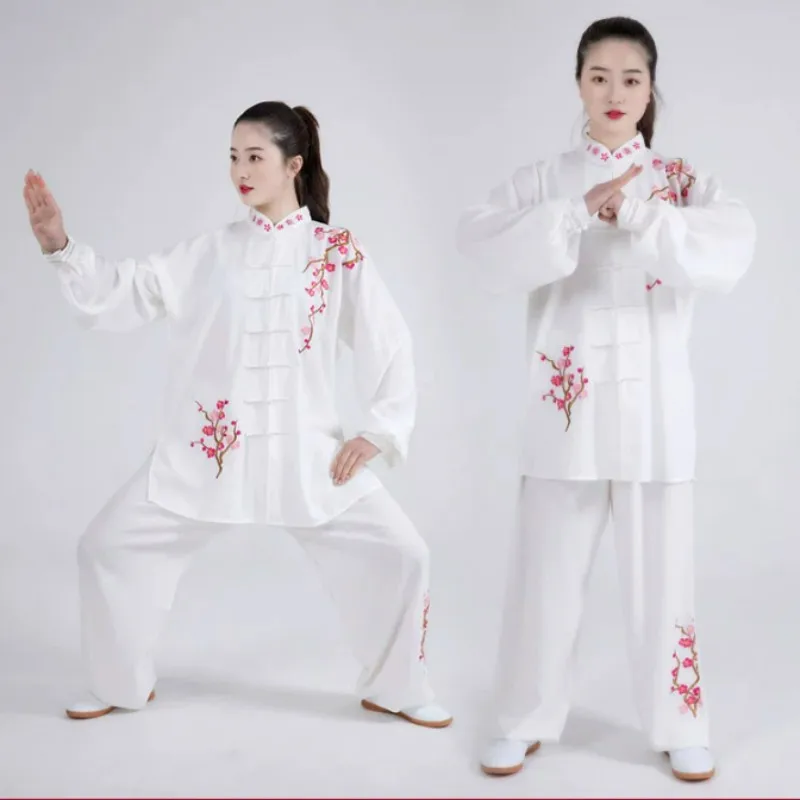 Hot Unisex High quality Tai Chi taiji kung fu uniforms Chinese Style Embroidery clothing Shaolin wushu Morning Exercise Costumes