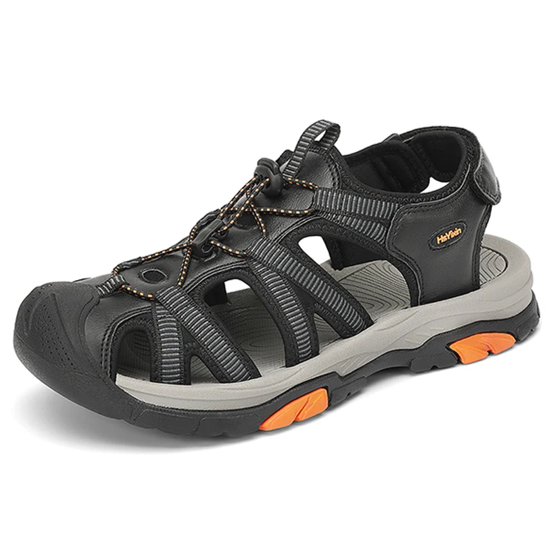 Herren-Sportsandalen, Outdoor, Wandern, wasserdicht, Strandsport, Herren-Sandalen, Sommer, offene Zehen, verstellbare Schnürsenkel – Detail 35
