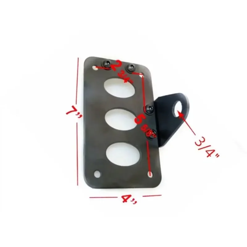 

Silver Grill Side Mount Tail Light for Vintage Victory Triumph Custom Rat Cafe