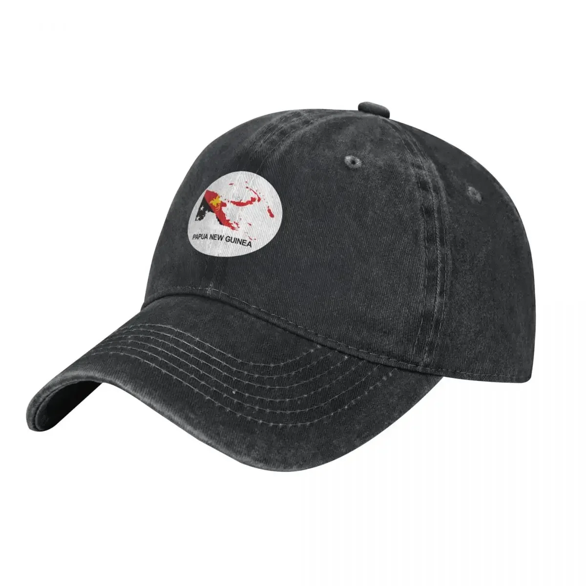 

Papua New Guinea Map with Flag Baseball Cap tea Hat Snapback Cap derby hat Golf Men Women's